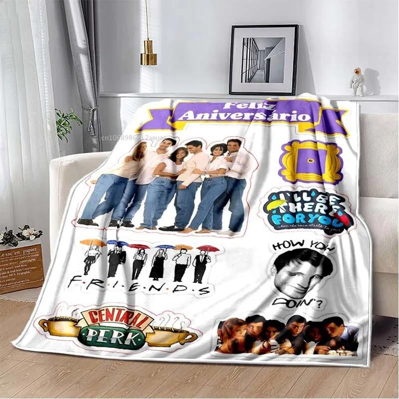 Friends Classic TV Series Blanket Character Pattern Collection Flannel Blanket Soft Bedspread Sofa Warming Cover Christmas Gift