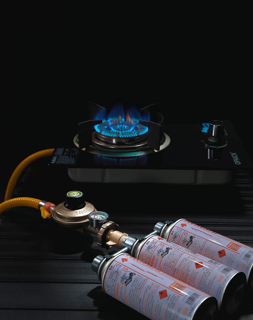 CAMPING MOON CB Can for Gas Station LP Gas Regulator, 3-Piece Connectable Gas Unit for Z30/Z55