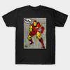 Herren Schwarzes T-Shirt mit Aufdruck Reines Eisen No-Cut Transferpapier Druck Baumwoll-T-Shirt