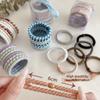 High Elasticity Weave Rubber Band Hair Tie Colorful Hair Scrunchies Basic Hair Rope Set  Ladies