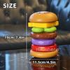Burger Stacking Toy For Toddlers Montessori Sorting  Matching Educational Game Fine Motor Skill Builder, Pretend Play Food Set