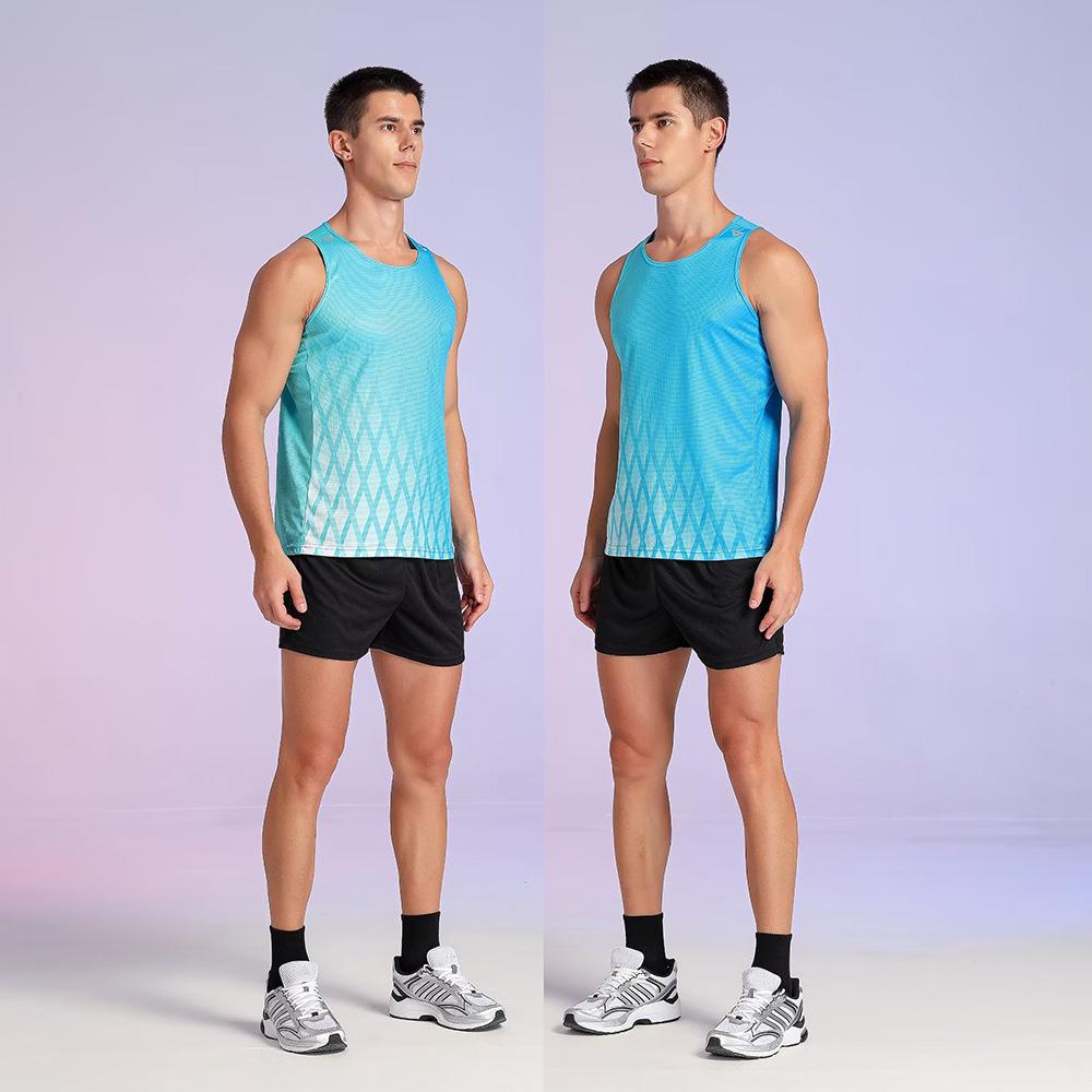 Unisex Track & Field Training Set: Vest & Suit for Marathon and Running Sportswear.