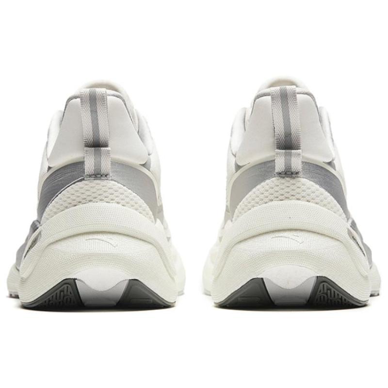 Anta Cushioning, Wear Resistant Low Top Running Shoes Men's White Silver Sneakers 912345538-2