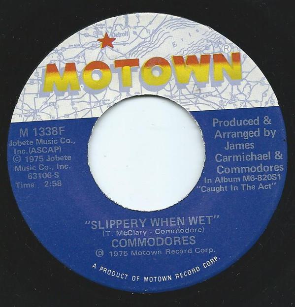 

7inch Record COMMODORES - Slippery When Wet / The Bump M1338F MOTOWN 1975 US Soul/Funk Used
