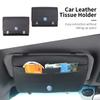 Elastic Fabric PU Leather Car Seat Tissue Box Dual-Card Holder Storage Pouch For VW Golf GTI Polo Passat Scirocco Tiguan Ub7