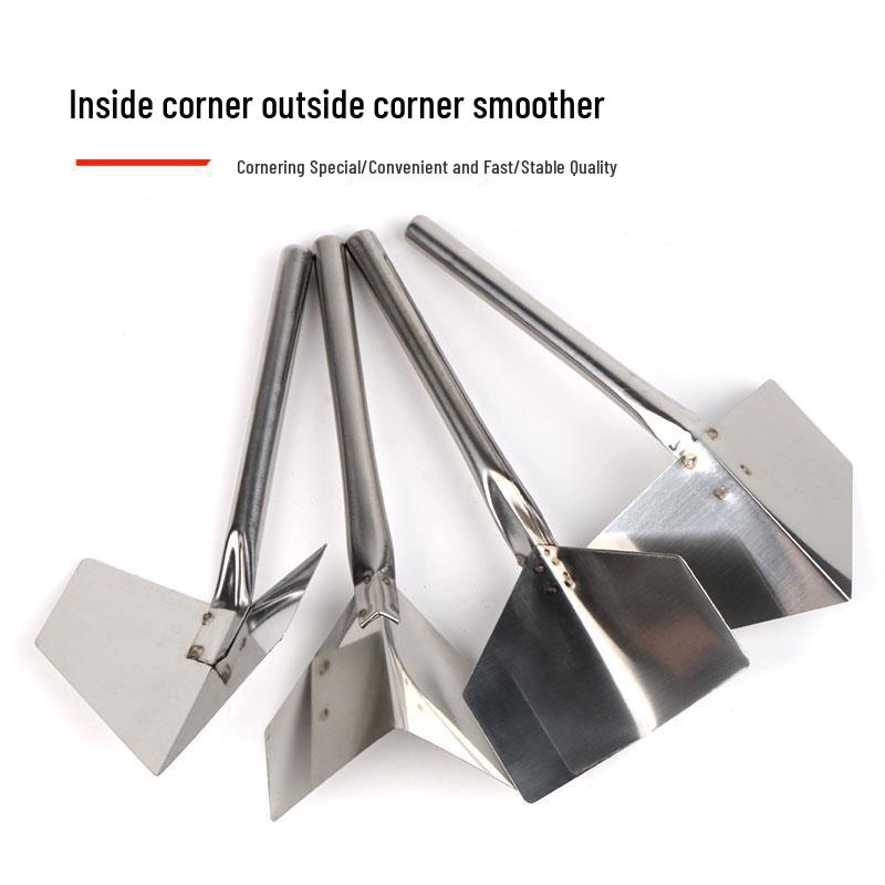 Stainless Steel Corner Tool: Internal & External Corner Puller and Putty Scraper for Interior & Exterior Wall Grinding.