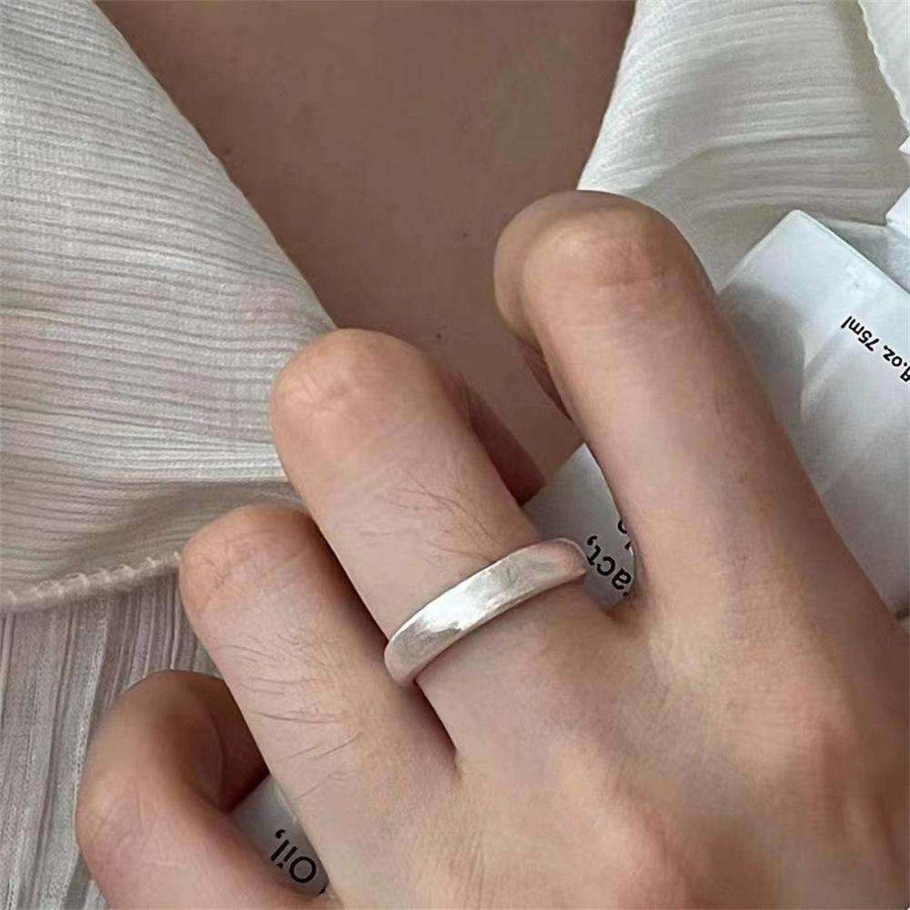 Medieval brushed zircon pearl ring women s open plain ring stacked wearing couple ring wholesale