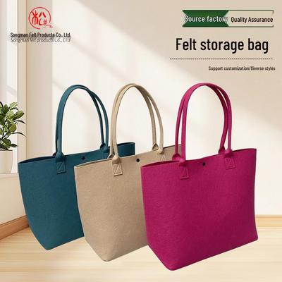 Extra Large Felt Tote Handbag - Versatile Shoulder Bag for Work, Commute, Shopping, and Travel