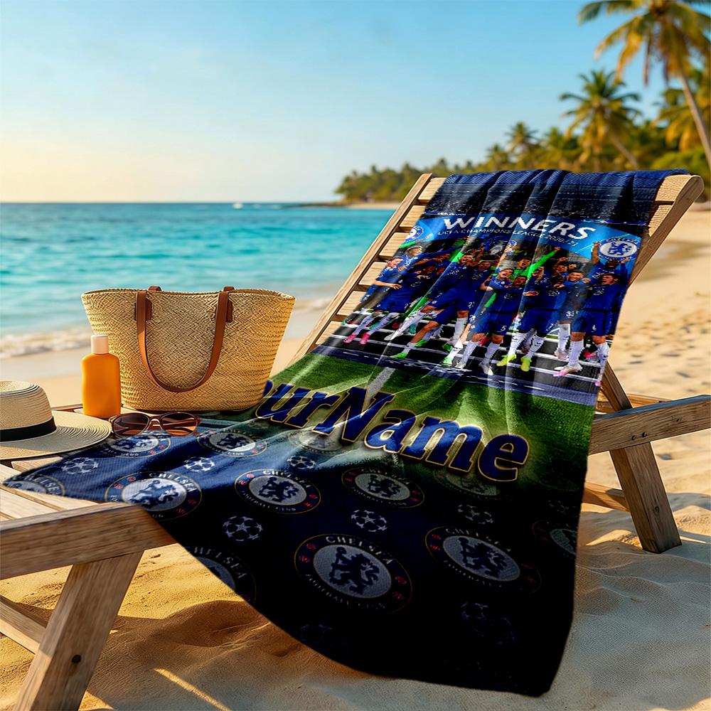 Chelsea Customized Name Beach Towel Super Soft Microfiber Quickdry Fabric Perfect for Traveling Yoga Camping and Swimming
