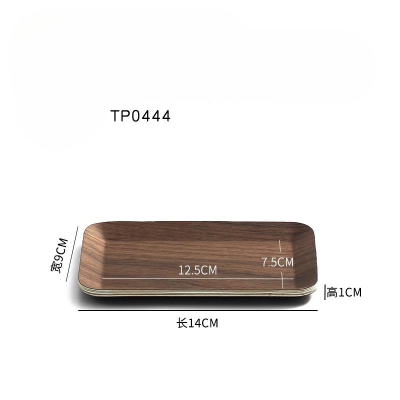 Black Walnut Tray Rectangular Solid Wood Cake Bread Tray Afternoon Tea Coffee Snacks Storage Tray Kitchen Accessories