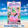 Adventure Journey Theme Beach Towel Personalized Custom Name & Text Soft Quick Dry Beach Towel for Swimming Travel
