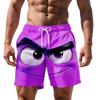Pantalones Cortos Casuales para Hombre Ropa de Exterior Creativos Coloridos Divertidos Dibujos Animados Emoticonos Estampado 3D Sueltos Casuales Talla Grande Transpirables Frescos de Verano Versátiles