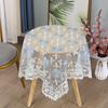 1pcs Small Round Table Tablecloth Fabric Lace Embroidered Rectangular Tablecloth Household Dustproof Coffee Table Cover
