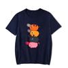 Anime Colorful Pochita Pattern Men Women T-shirt Trendy Urban Streetwear Funny Casual Breathable Unisex Tee Comfy Soft