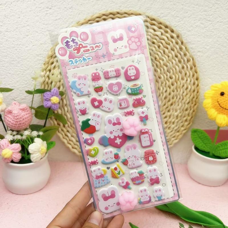 3D Bubble Stickers Cute Animal Butt Stickers Scrapbooking DIY Notebook Happy Buttocks Sticker Decals Decorative PP Stickers