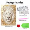 DIY Pearl Art Painting Majestic Lion Handmade Craft Modern Wall Decor Leisure Relax Activity Nice Gift for Novice Art Practitioners Home