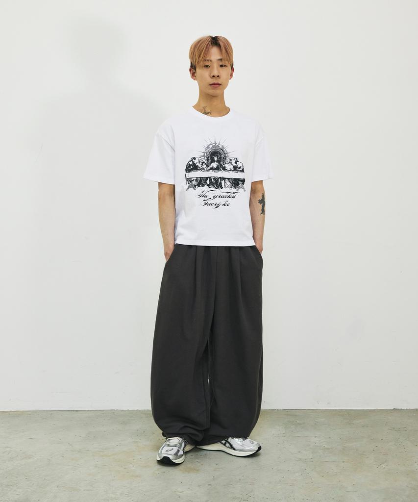 SCALLYWAG Summer 88 Crossbody Patch Sweatpants [Charcoal]