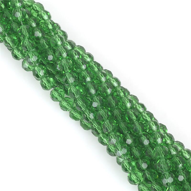 100Pcs Glass Balll Beads Rondelle Faceted Crystal Beads for DIY Jewelry Necklace Bracelet