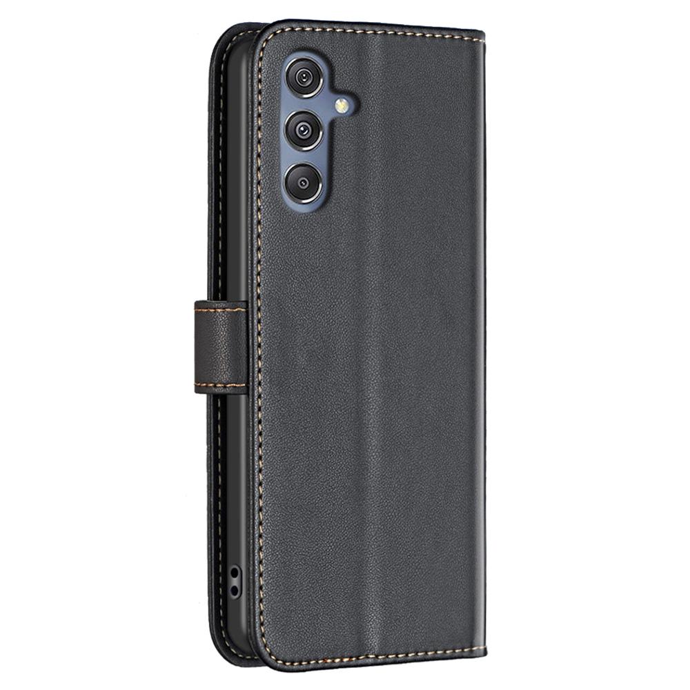 BINFEN COLOR BF17 Leather Flip Cover for Samsung Galaxy F34 5G/M34 5G,Wallet Stand Full Protection Phone Case