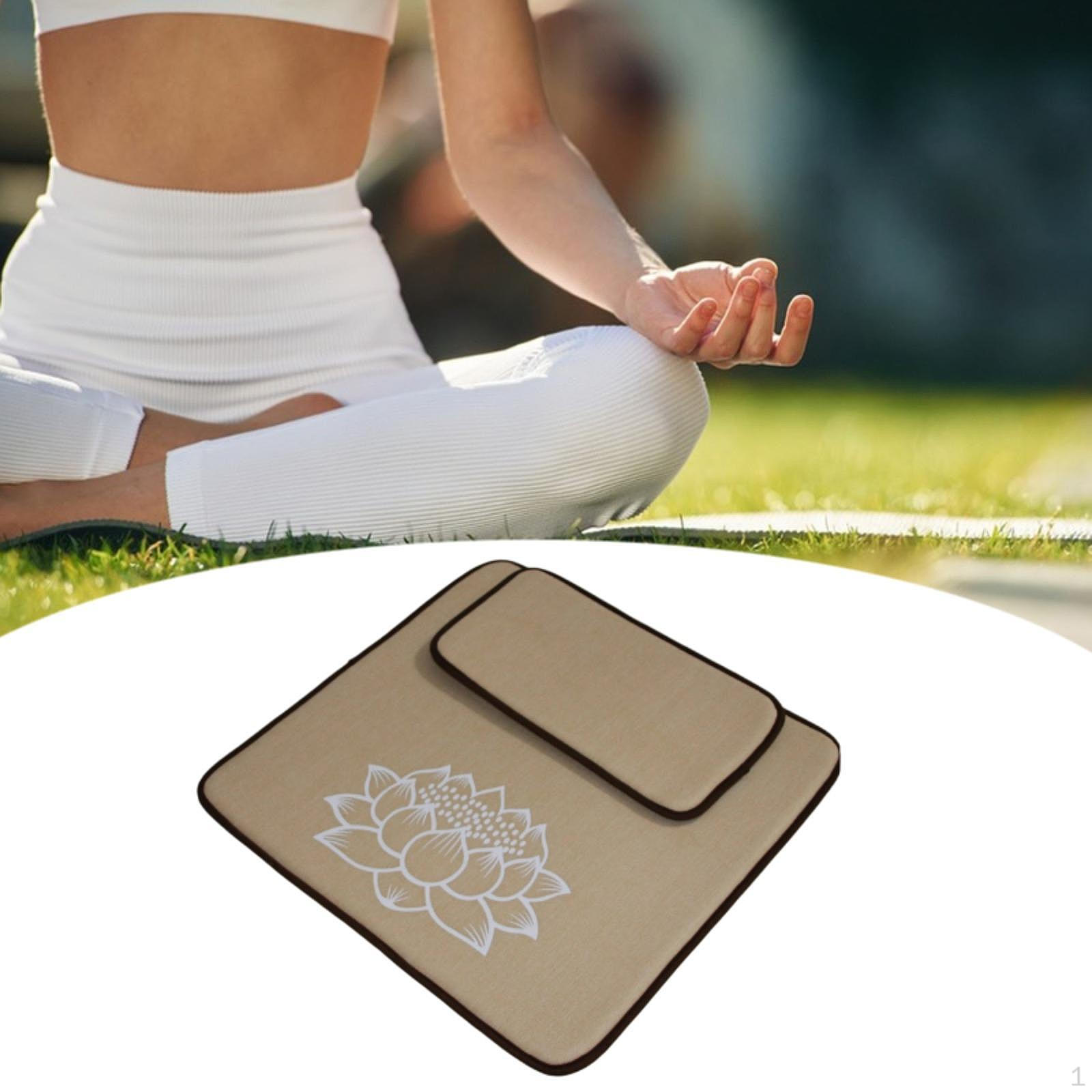

Meditation Cushion Seat Chatting Mat with Floor Pillow Set for Board Games Khaki
