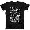 A Revolução Não Será Televisada Jazz Soul Gil Scott Heron Camiseta Verão Masculina e Feminina Solta e Respirável Camiseta