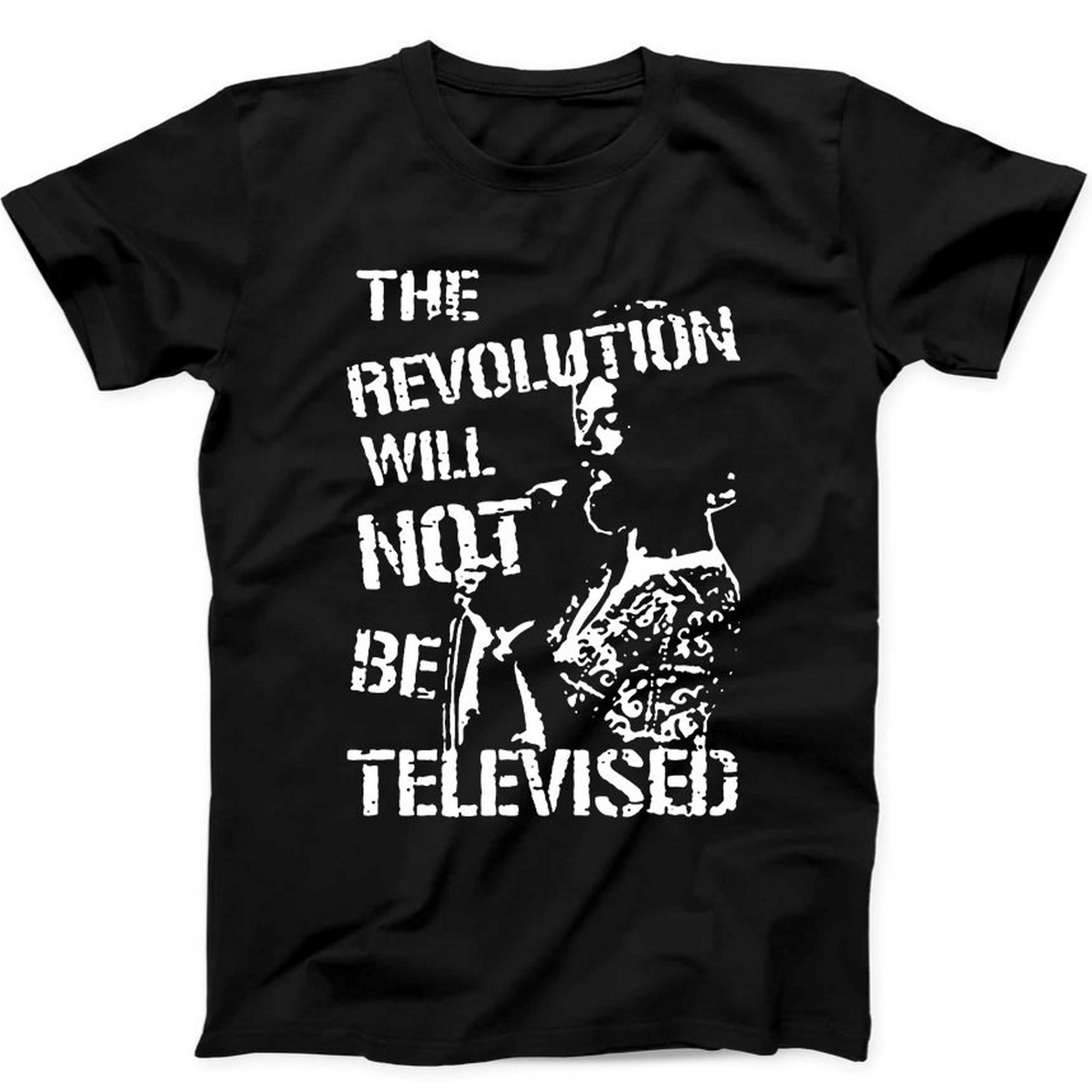 The Revolution Will Not Be Televised Jazz Soul Gil Scott Heron T Shirt Summer Mens and Womens Loose and Breathable Tshirt S