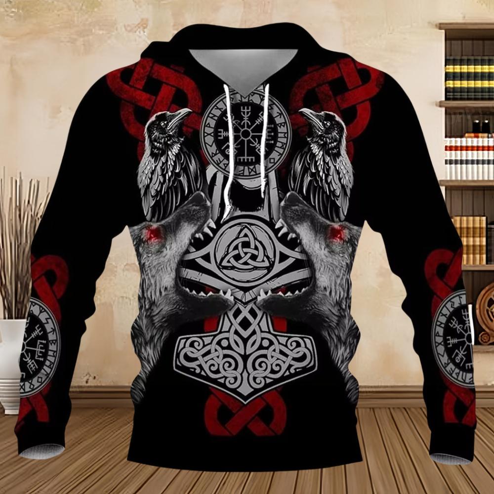2025 New Hoodie 3D Print Harajuku Print Pullover Men's Hooded Sweatshirt Kangaroo Pocket Vintage Male Clothing Fall Long Sleeve