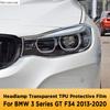 Per BMW Serie 3 GT F34 2013- Accessori Pellicola Protettiva Trasparente in TPU per Fari Anteriori Anti-graffio Esterno Auto