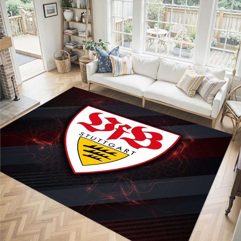 VfB Stuttgart Design Křišťálový Sametový Koberec Útulný Ne?Protiskluzová tištěná předložka do ložnice, obývacího pokoje, předsíně