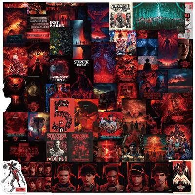 54 Vodotěsných Graffiti Samolepek Stranger Things Sezóna 5 pro Pouzdra na Telefon a Scrapbooking