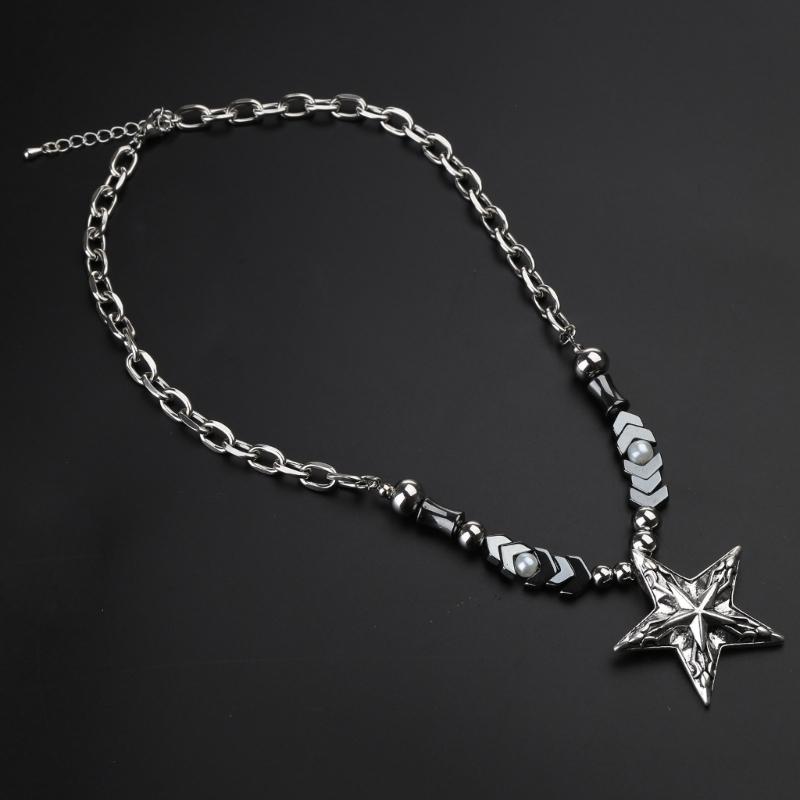 Star Pendant Clavicle Necklace Preal-Decor Stylish Chic Necklace Boho Chunky Chain Jewelry Choker Necklace Perfect Gifts