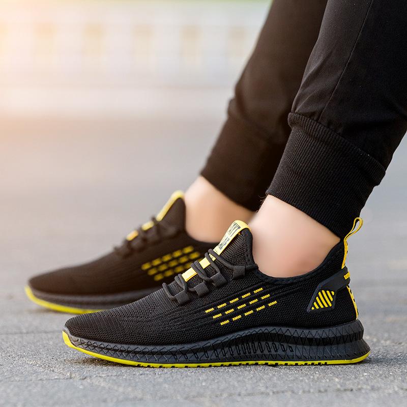 Bequeme Freizeitschuhe mit weichem Boden, trendige koreanische Version von atmungsaktiven Wild-Herrenschuhen, Low-Top-Sneakers
