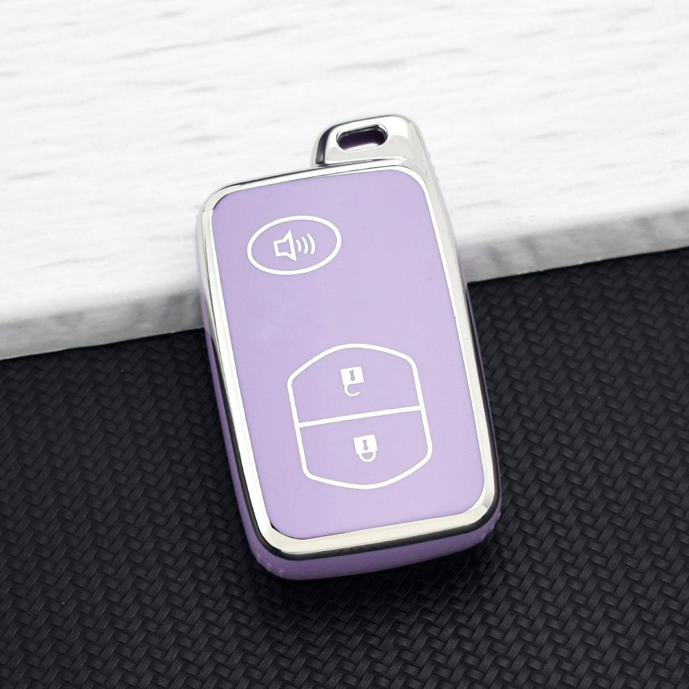 TPU Car Key Case Cover for Toyota Prius 30 Alpha Aqua Land Cruiser Auris for Lexus LC 200 2/3/4 Buttons Remote Holder Key Chain