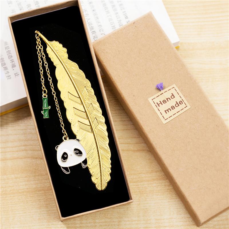 Elegant Metal Panda Bookmark Gift Box - Chinese Style for Teacher's Day, Graduation & Birthdays