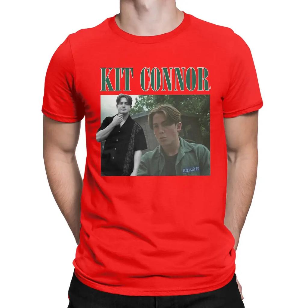 Actor Kit Connor Vintage Men T Shirt Awesome Tees Short Sleeve Crew Neck T-Shirt Cotton Plus Size Tops