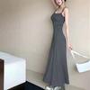 Woman Spring Summer Style Bodycon Dress Female Sexy Sleeveless Spaghetti Strap Split Sheath Dress