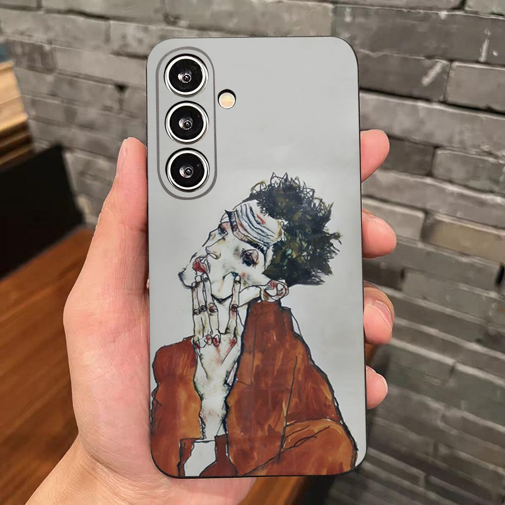 E-Egon Schiele Art Phone Case For Samsung S26 S25 Edge S24 S23 S22 S21 S20 Ultra Plus Fe Galaxy Silicon Cover