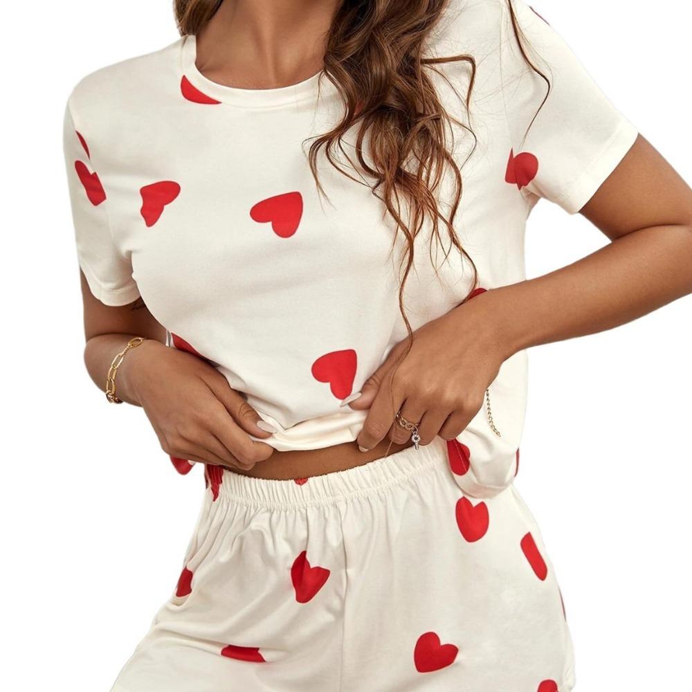 BITCED Women s Fashion Casual Short Sleeve O-Neck Pants Suits S