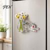 Cat Whisker Holder Whiskers Refrigerator Magnet, Transparent Furs Keepsake Vase Hair Storage Fridge Pet Memorial Decoration for Home, Kitchen
