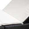 vidaXL Sonnenliege mit Polsterauflage Poly Rattan Schwarz