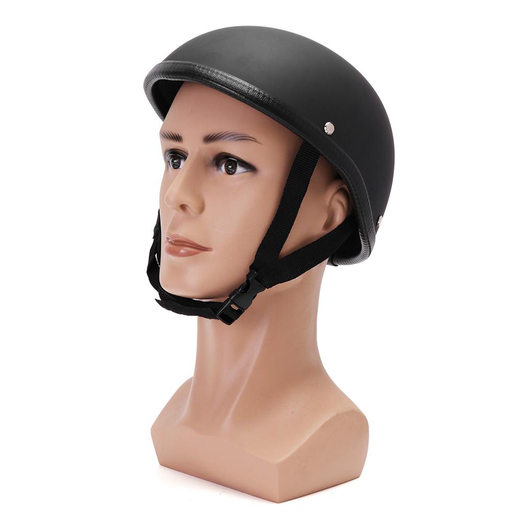 Matte Black Motorcycle Helmet Skull Cap 