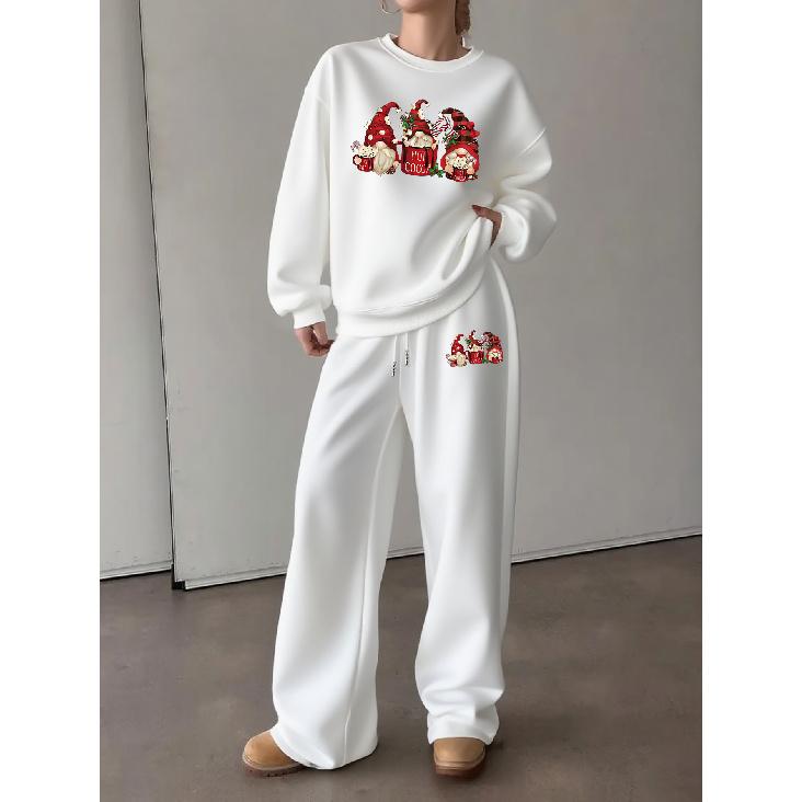 Women's Winter Casual Round-Neck 2-Piece Set: Stylish & Chic for Everyday Wear