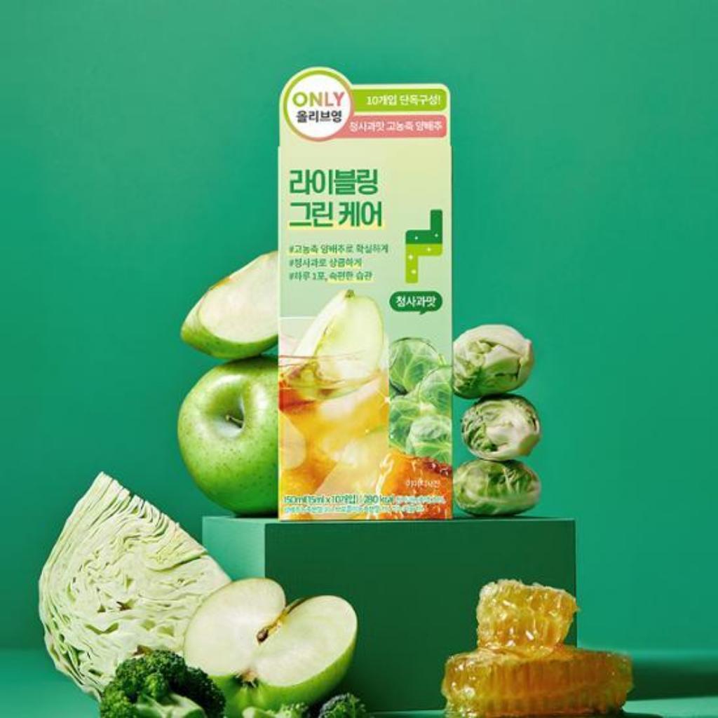 

[LIVELING] Очищающий чай 15 мл x 10 шт. 4 вида Greenapple