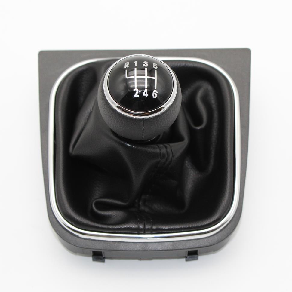 For VW EOS 2009 2010 2011 2012 2013 Car-Stying 6 Speed Car Stick Gear Shift Knob With Leather Boot