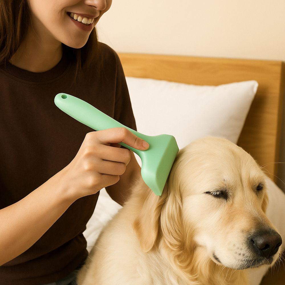 V-shaped Slicker Brush Dual Use Pet Hair Removal Comb Efficient Pet Grooming Comb  Pet Cleaning