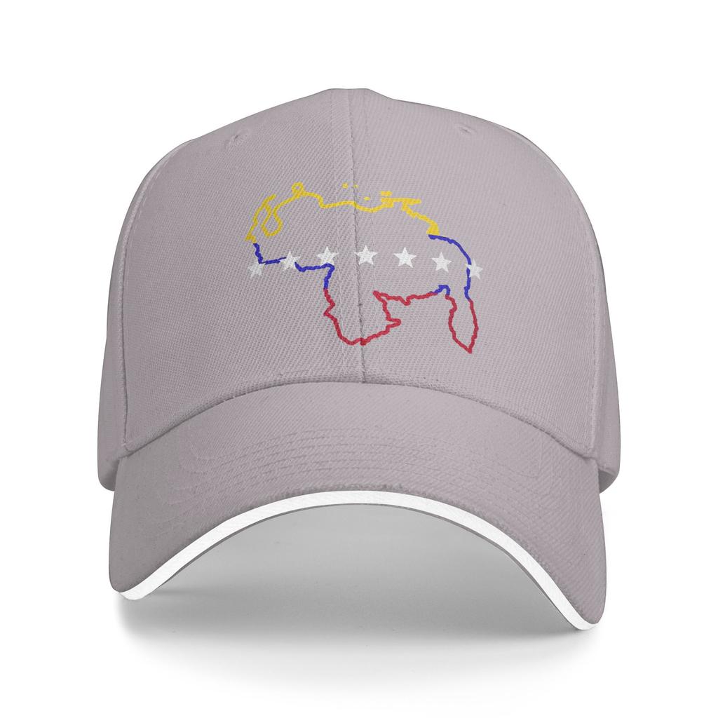 Unisex Venezuela Map 7 Stars Flag Outdoor Hat Venezuelan Trucker Cap Casual Baseball Cap Sunscreen Sunshade