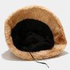 Faux Fur Bucket Hat Thickened Warm Hip Hop Winter Hats for Women Lady Men Outdoor Plush Fisherman Hat