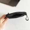 Double Zipper Mesh Earphone Protection Bag Coins Storage Keys Credit Card Holder Pouch Travel Wallet with Lanyard