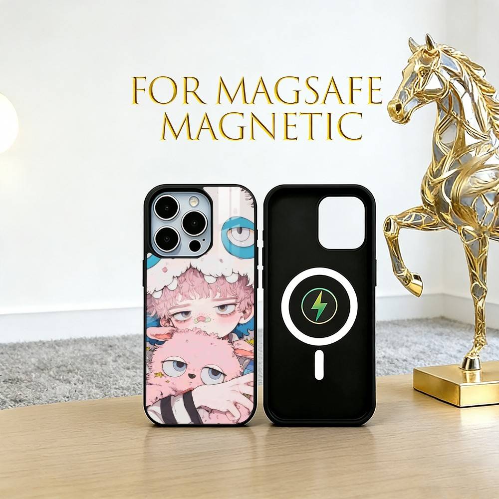 Cute girl painting Phone Case For iPhone17,16,15,14,13,12,11 Plus,Pro Magnetic For Magsafe Wireless Charging