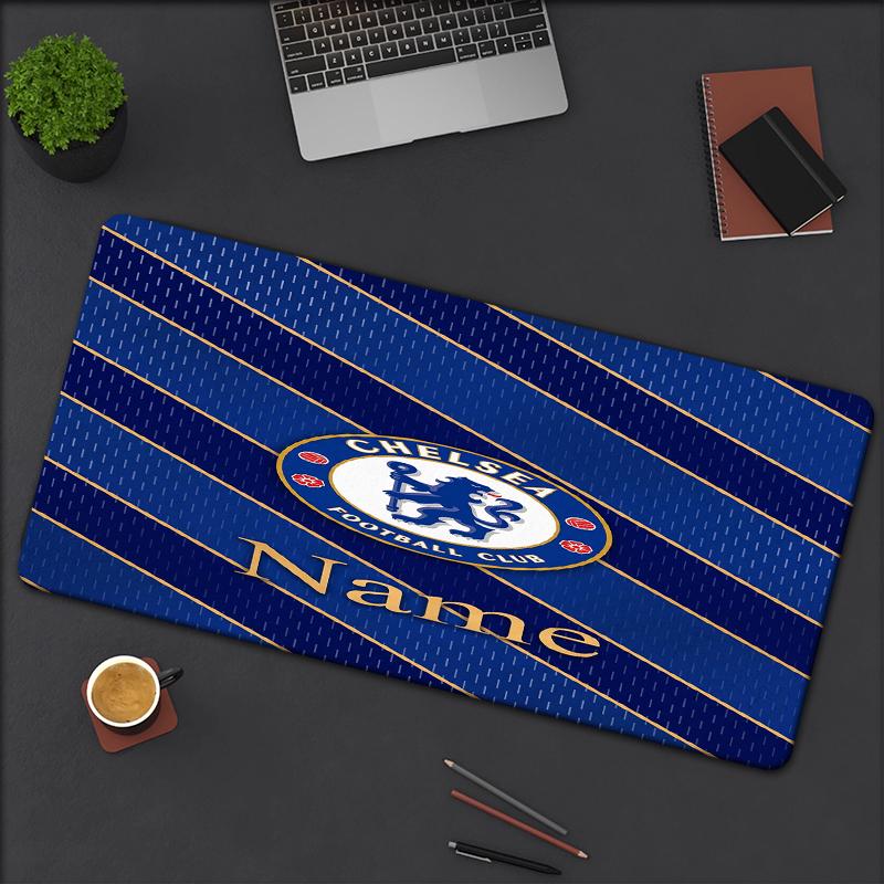 Custom Name Chelsea Football Club Theme Mouse Pad Non Slip Rubber Base Multifunctional Office Home Decor Perfect For Workspace Personalization
